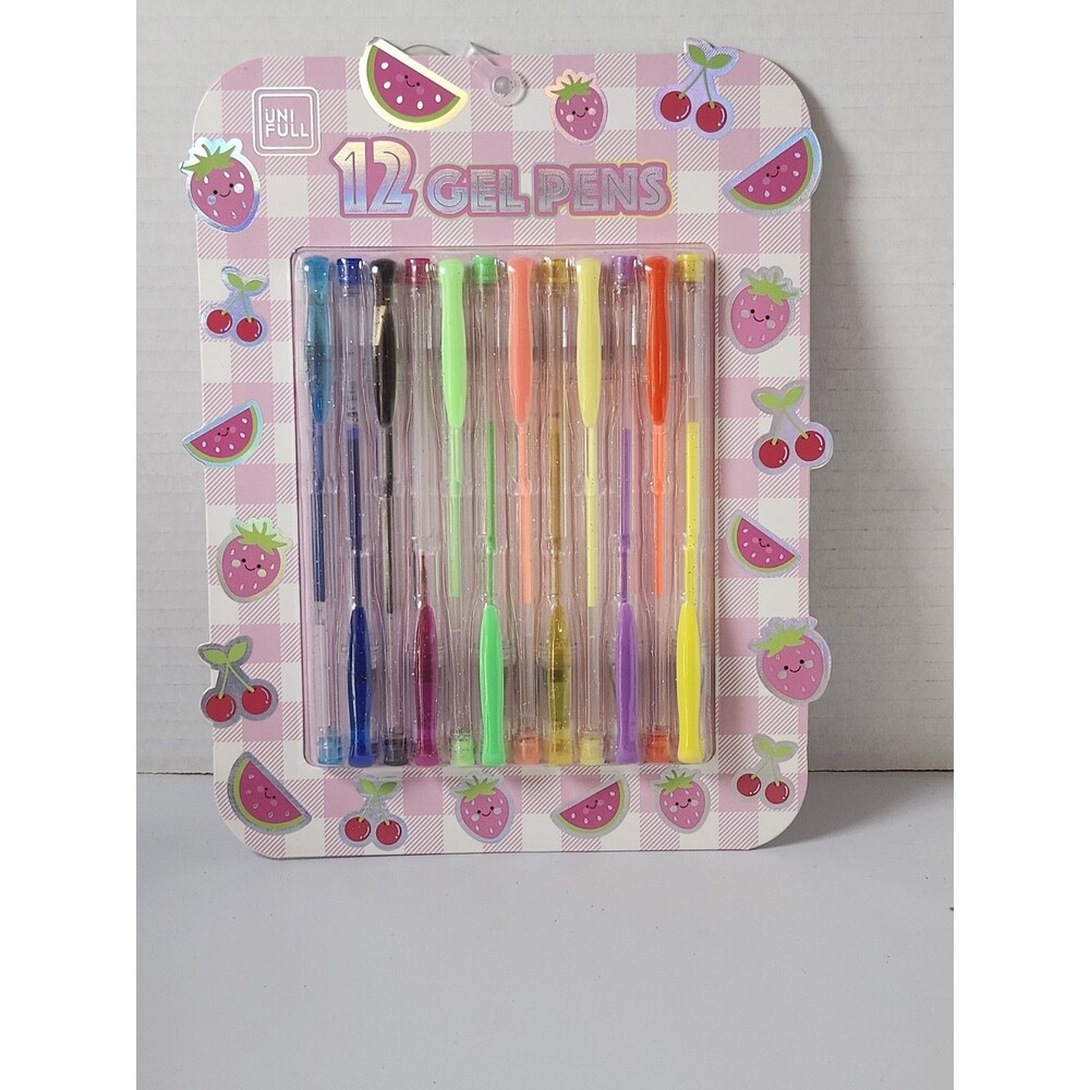 12 Gel Pens Neon Colors